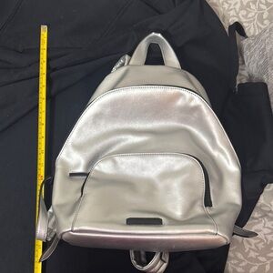 Kendall & Kylie Metallic Silver Backpack
